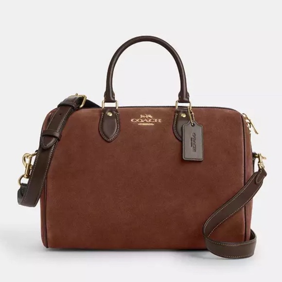 Coach Handbags - Coach Suede Rowan Large Satchel
Bag CCC79 NWT 🤎🤎